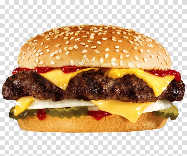 Hamburger Whopper Cheeseburger Fast food Carls Jr., Tasty burger transparent background PNG clipart