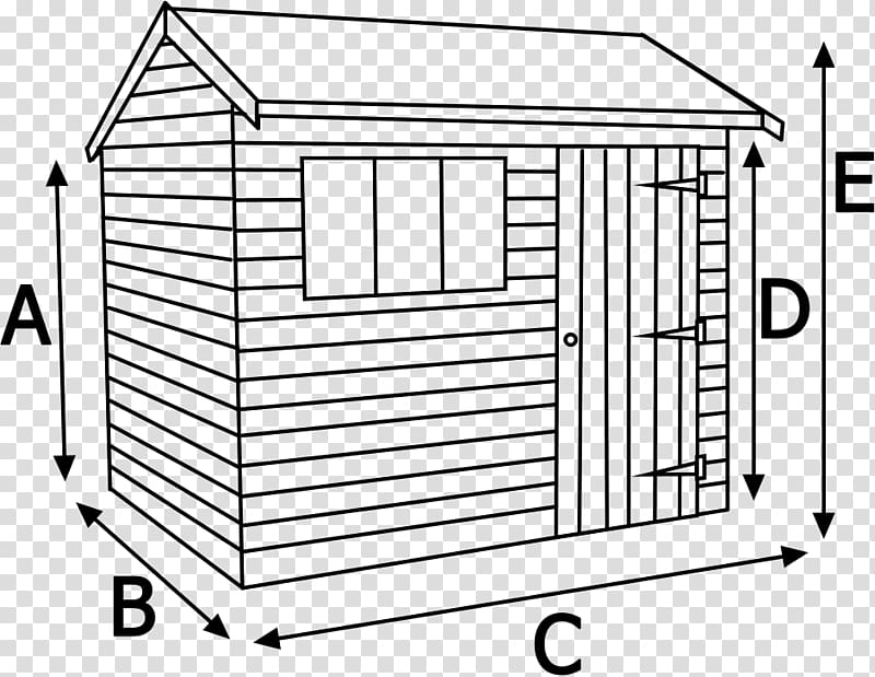 Shed Drawing Facade House, garden shed transparent background PNG clipart