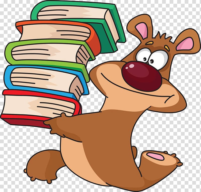 Book Childrens literature , Dog holding book transparent background PNG clipart