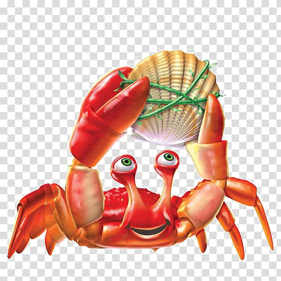 Dungeness crab Lobster Crayfish as food, Cartoon crab transparent background PNG clipart