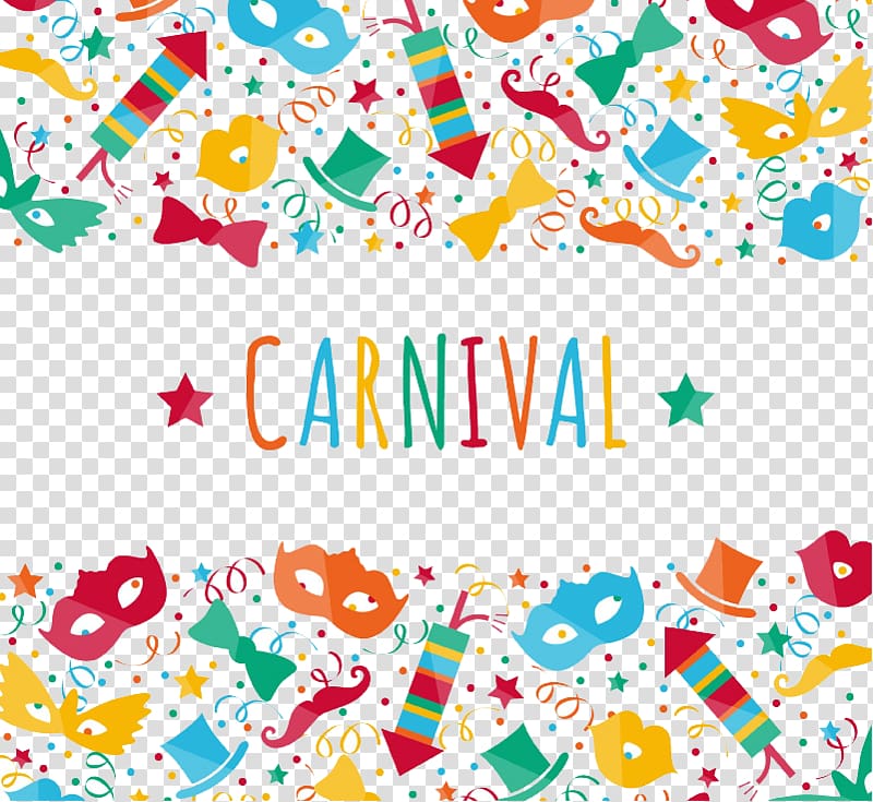 multicolored Carnival text illustration, Carnival Party, Creative colored carnival background material transparent background PNG clipart