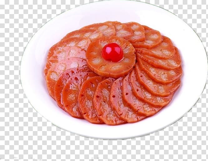 Mooncake Glutinous rice Lotus root Cooking Food, Steamed glutinous rice cooked lotus root transparent background PNG clipart