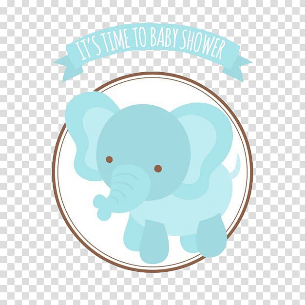 blue elephant logo, African bush elephant Infant Elephantidae Baby shower, Baby shower cards and blue elephant transparent background PNG clipart