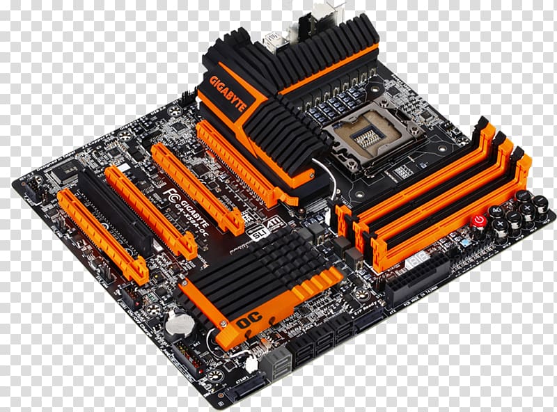 Motherboard Microcontroller Central processing unit Computer hardware Intel X58, APARECIDA transparent background PNG clipart