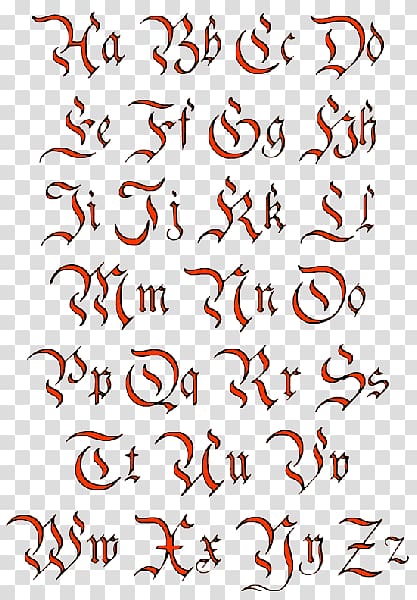Cursive Tattoo Alphabet Letters