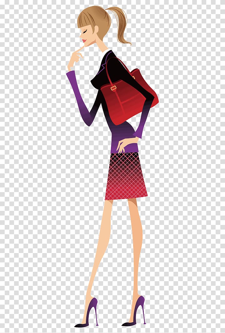 Woman Icon, Thinking Woman transparent background PNG clipart