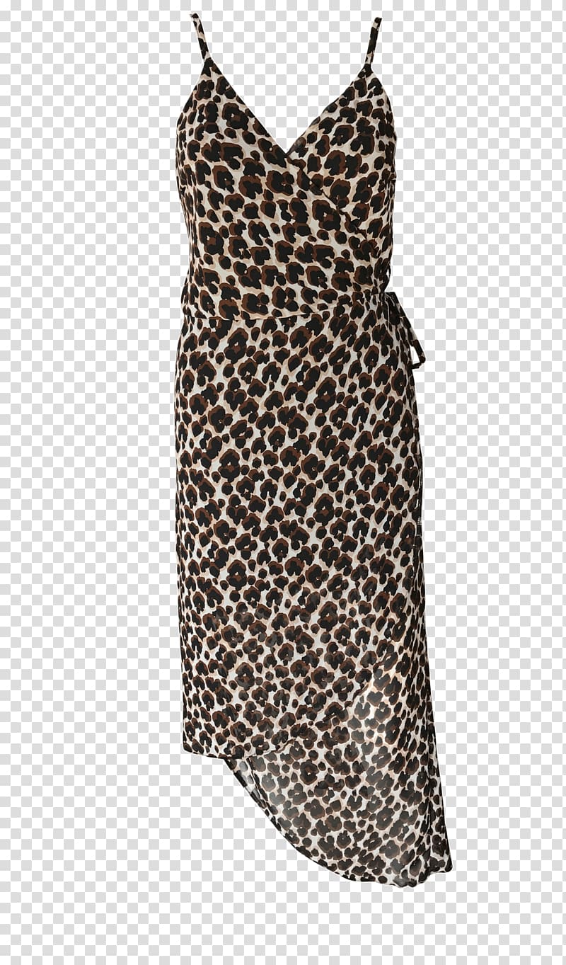 Wrap dress Animal print Leopard, Animal Print Dress transparent background PNG clipart