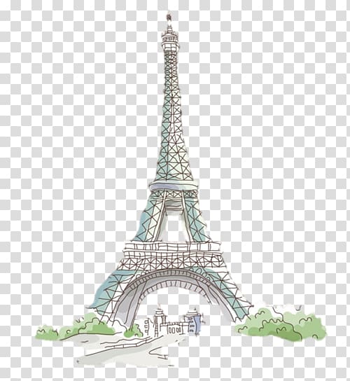 Eiffel Tower CN Tower Drawing Willis Tower, glamor side transparent background PNG clipart