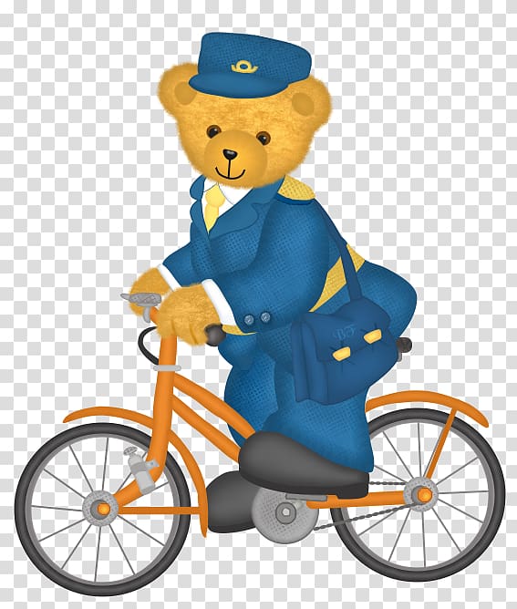 Teddy bear Bicycle Mail carrier Tricycle, Bicycle transparent background PNG clipart