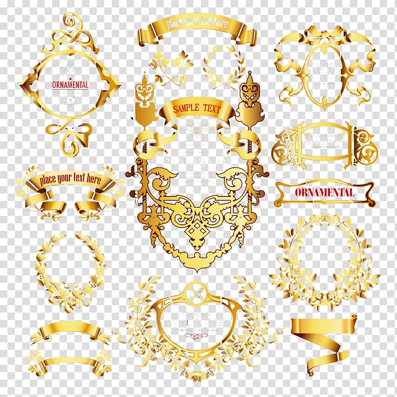 Gold material transparent background PNG clipart