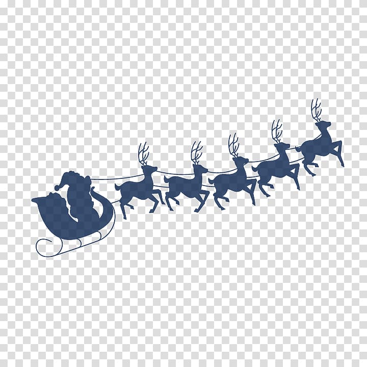 Santa Clauss reindeer NORAD Tracks Santa Santa Clauss reindeer Christmas, Deer sled pattern transparent background PNG clipart