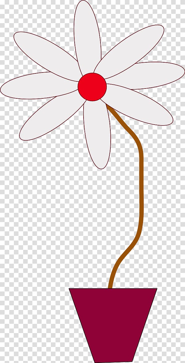 Line art Flower , Flower Pot Outline transparent background PNG clipart