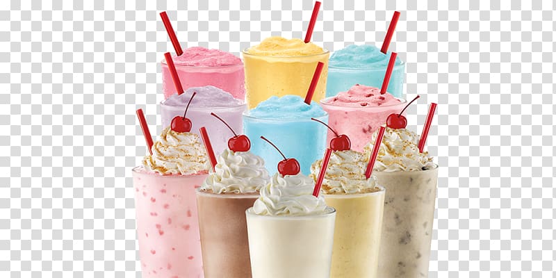 Slush Milkshake Ice cream cake Fast food, half price transparent background PNG clipart