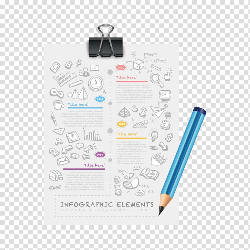 Paper Infographic Template Icon, Pen and hand painted icons transparent background PNG clipart