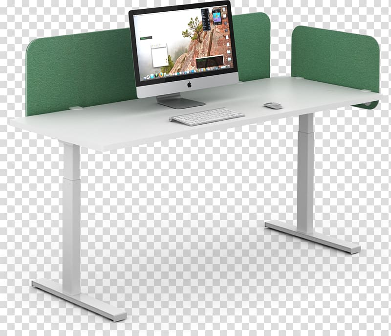 Sit-stand desk Table Office Furniture, desk accessories transparent background PNG clipart
