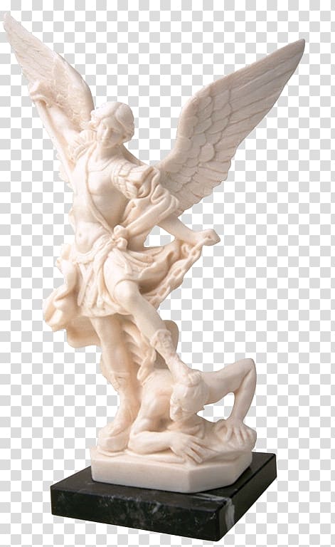 Sculpture Figurine Michael Fallen angel, angel transparent background PNG clipart