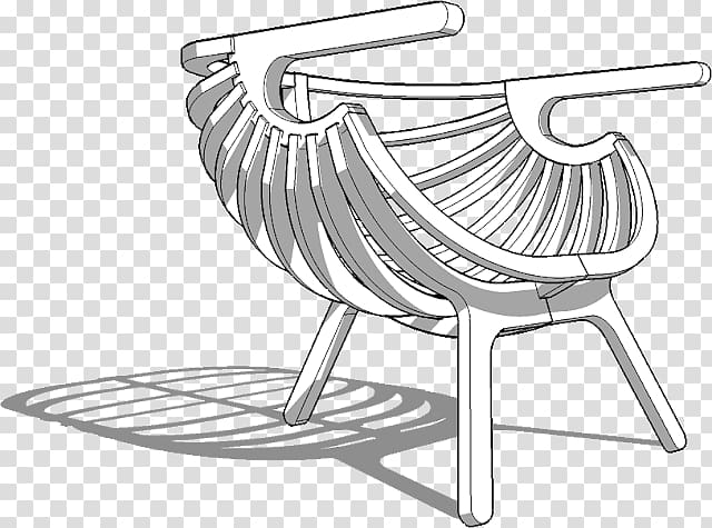 Chair Drawing SketchUp Line art Dining room, lounge chair transparent background PNG clipart