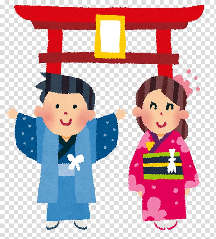 Hatsumōde Japanese New Year New Year card 正月三が日 O-mikuji, torii transparent background PNG clipart