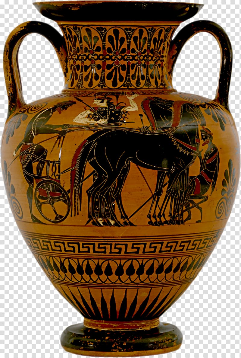 Pottery of ancient Greece Amphora Vase Ceramic, vase transparent background PNG clipart