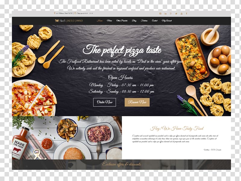 Fast food restaurant Responsive web design, Fast Food Flyer transparent background PNG clipart