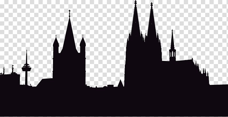 Cologne Cathedral Cologne, Germany Silhouette Church, Cathedral transparent background PNG clipart