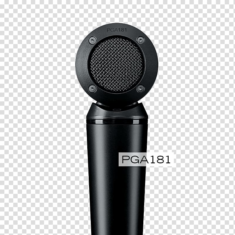 Microphone XLR connector Shure PGA181-XLR Sound Recording and Reproduction, microphone transparent background PNG clipart