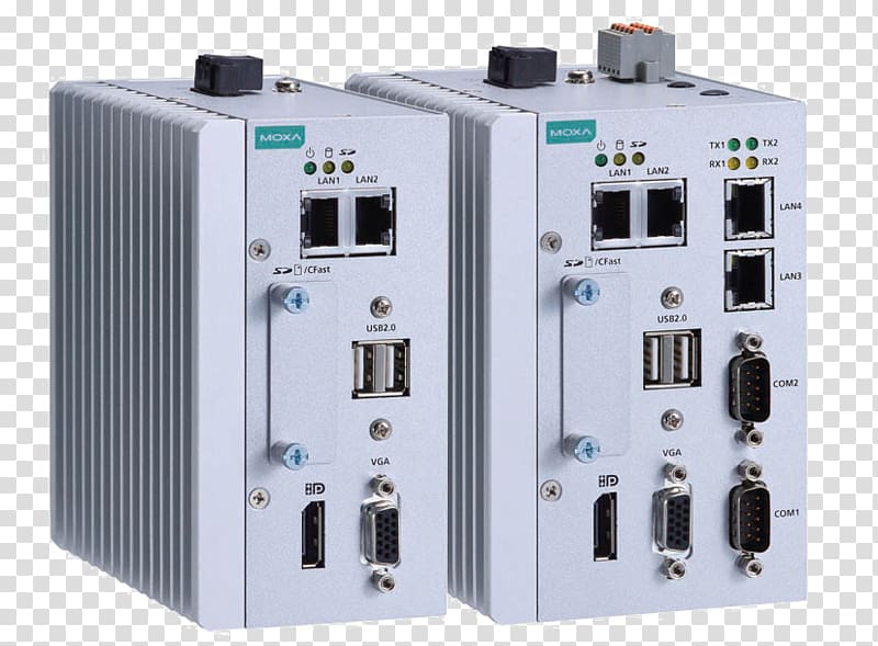 Circuit breaker Moxa DIN rail Programmable Logic Controllers Embedded system, Computer transparent background PNG clipart