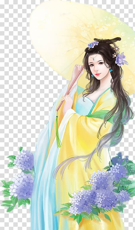 Woman Illustration Creative work 小說 Literature, ancient korean dress transparent background PNG clipart