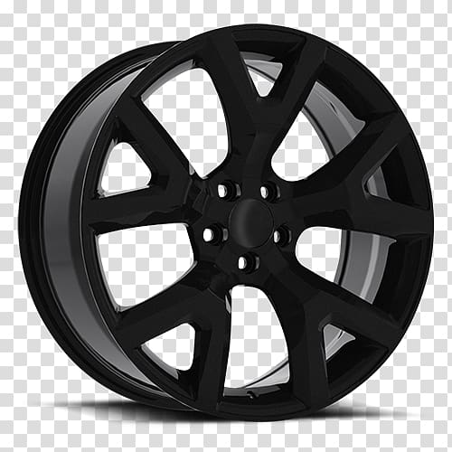 Rim Spoke Custom wheel Car, New Glossy Black transparent background PNG clipart