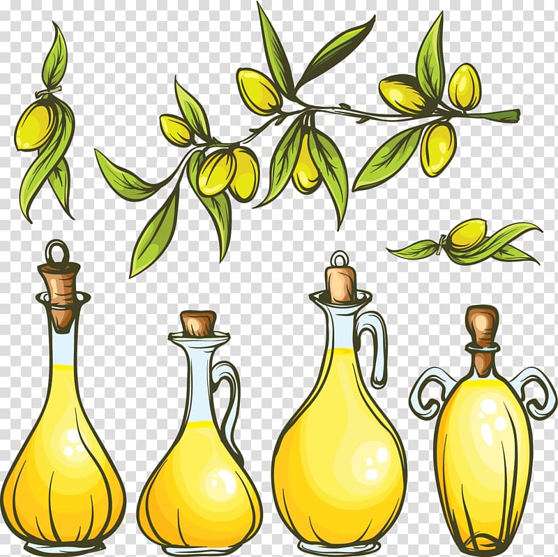 Olive oil Food, Cartoon painted fresh olive transparent background PNG clipart