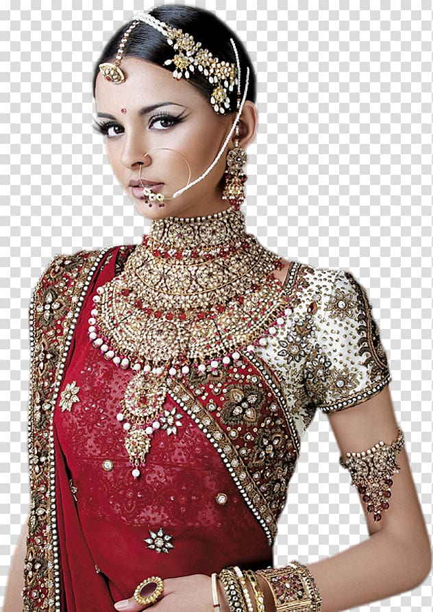 Bride Indian wedding clothes Indian wedding clothes Jewellery, bride transparent background PNG clipart