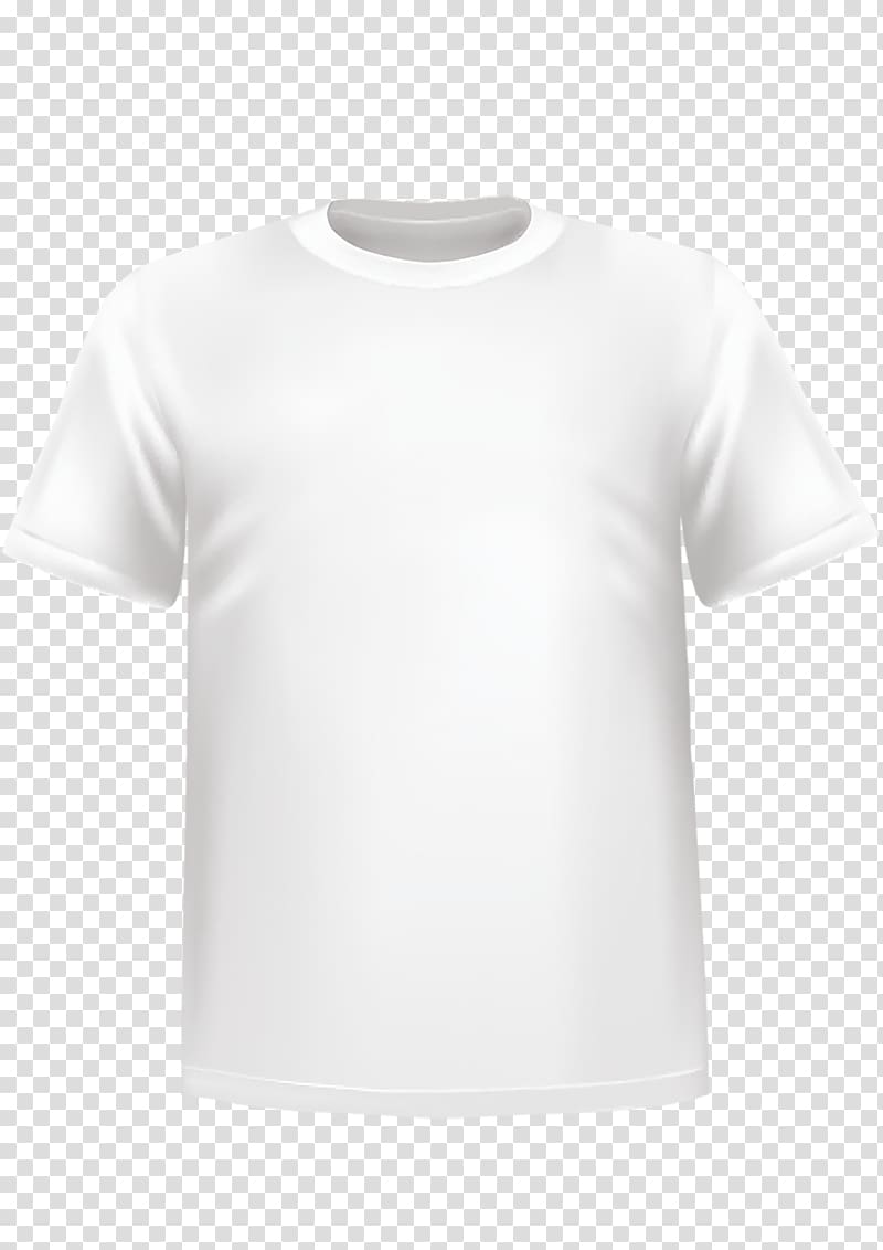 white crew-neck shirt, T-shirt Shoulder Sleeve, white shirt transparent background PNG clipart