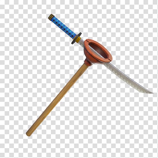 katana sword slicing toilet pump, Fortnite Battle Royale Battle royale game Pickaxe PlayerUnknown\'s Battlegrounds, others transparent background PNG clipart
