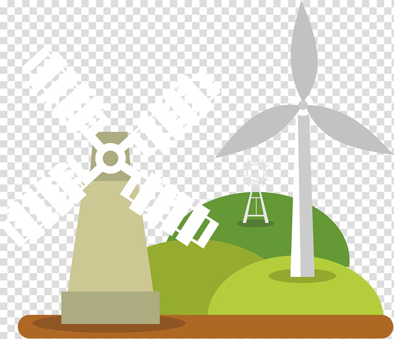 Wind power Energy Drawing Dessin animxe9, Wind power generation equipment transparent background PNG clipart