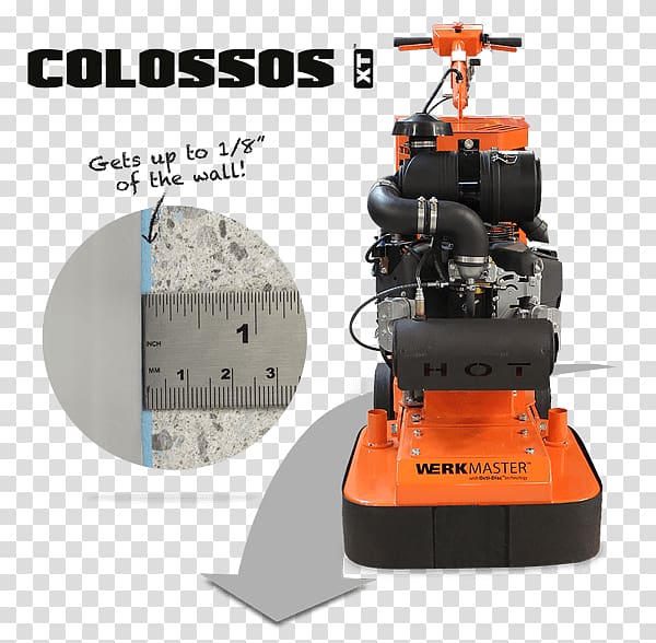 Concrete grinder Grinding machine Polishing Colossos, over edging machine transparent background PNG clipart