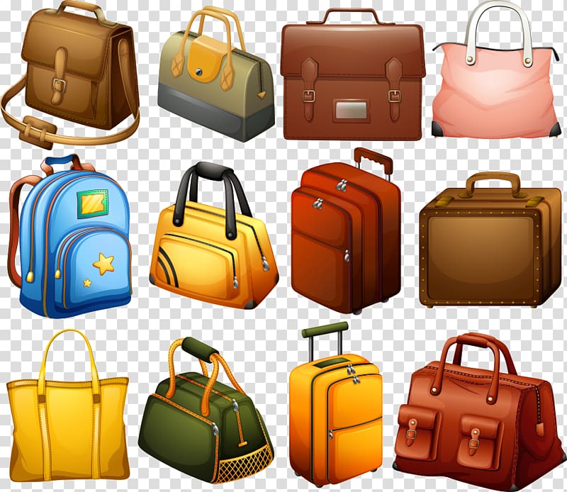 Handbag Illustration, cartoon bags transparent background PNG clipart