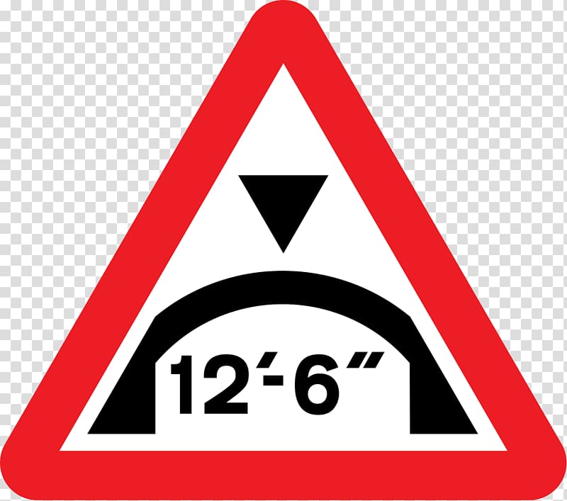 Traffic sign United Kingdom Bridge Road, warning lines transparent background PNG clipart