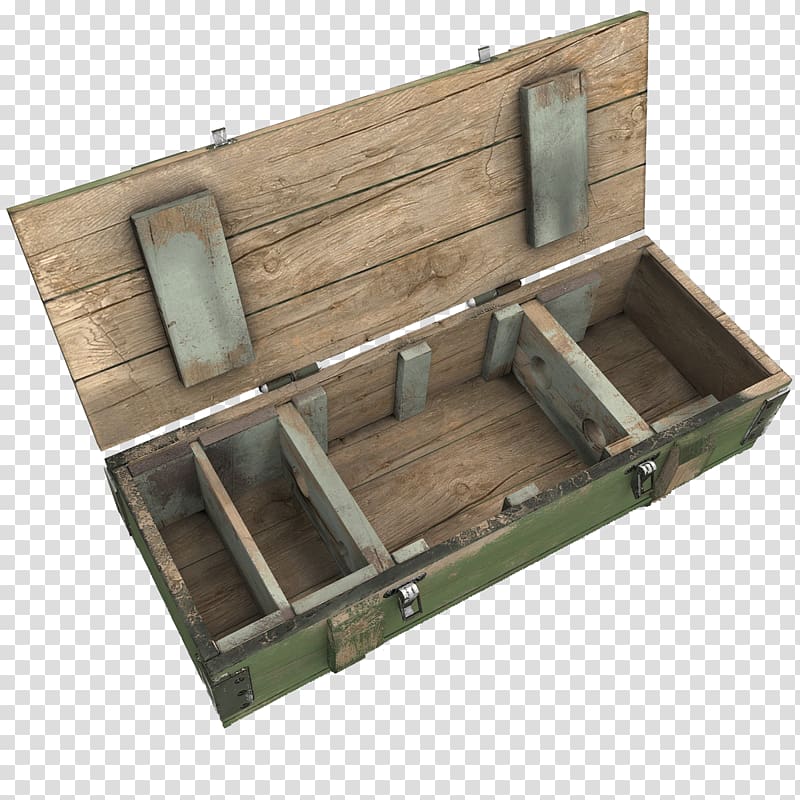 Ammunition 3D modeling 3D computer graphics, Green wooden ammunition box for military use transparent background PNG clipart