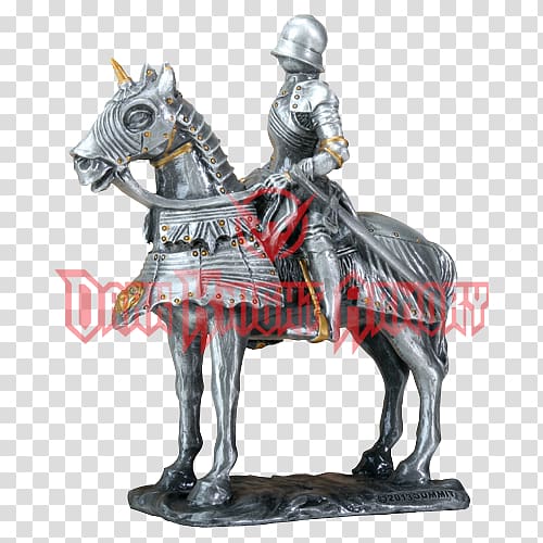 Middle Ages Knight Gothic art Gothic plate armour Figurine, Knight transparent background PNG clipart
