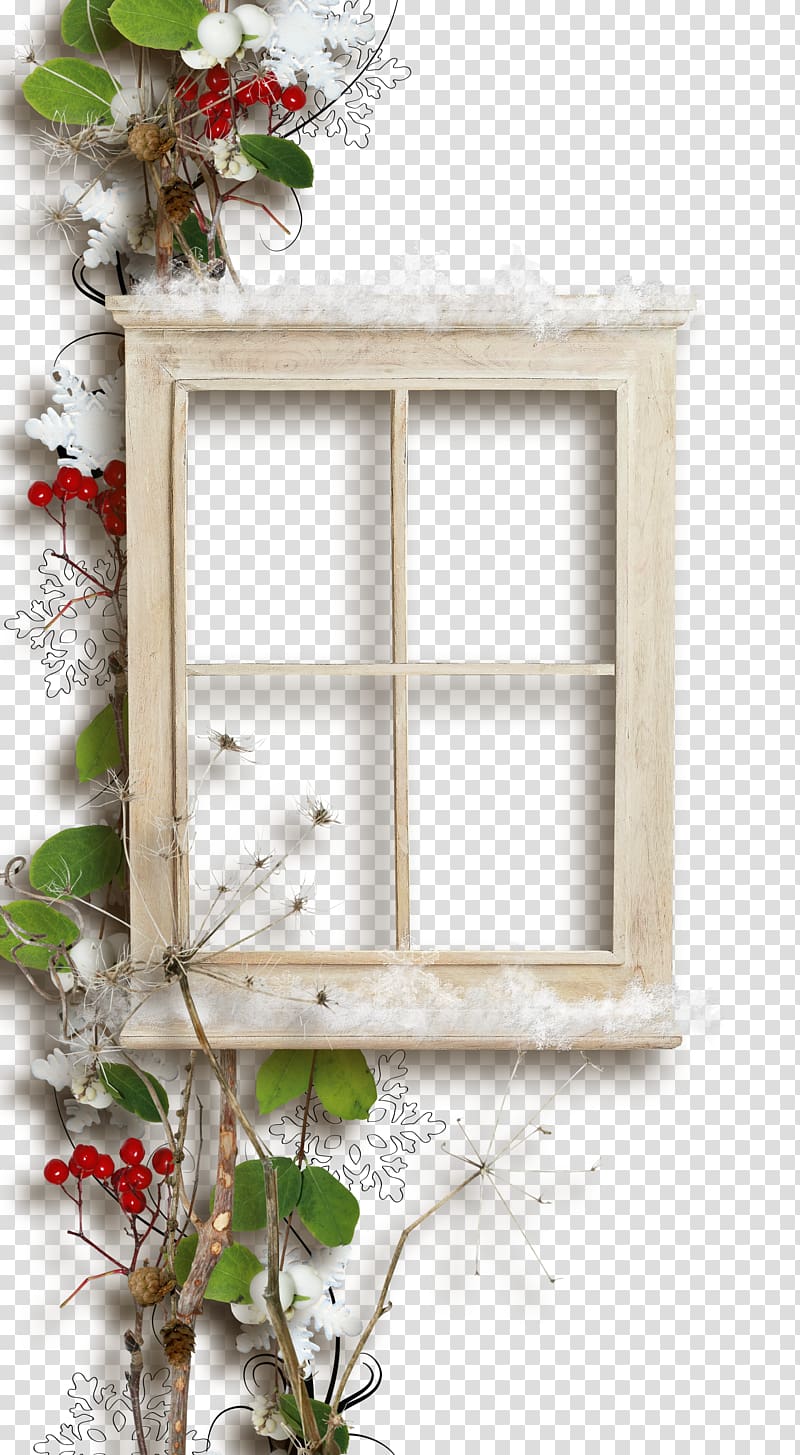 window pane with mistletoe , Window frame , Doors and windows plant transparent background PNG clipart