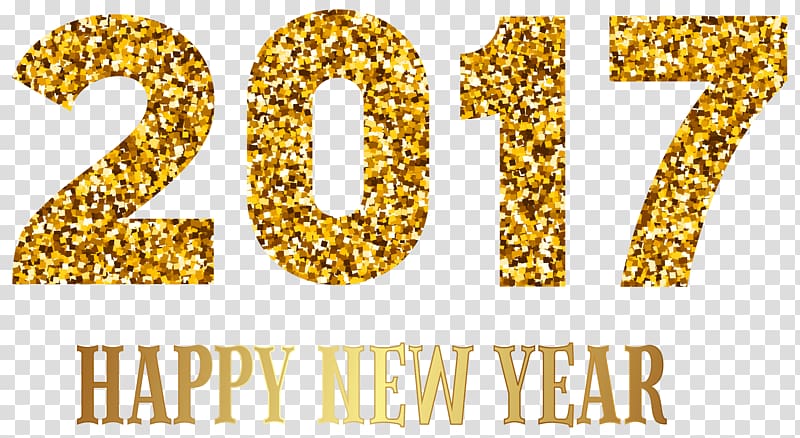 New Year's Day , 2017 Happy New Year , 2017 text overlay transparent background PNG clipart