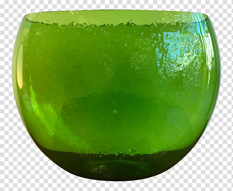 Blenko Glass Company, Inc. Green Bowl Water, Bohemian Aperitif Glasses transparent background PNG clipart