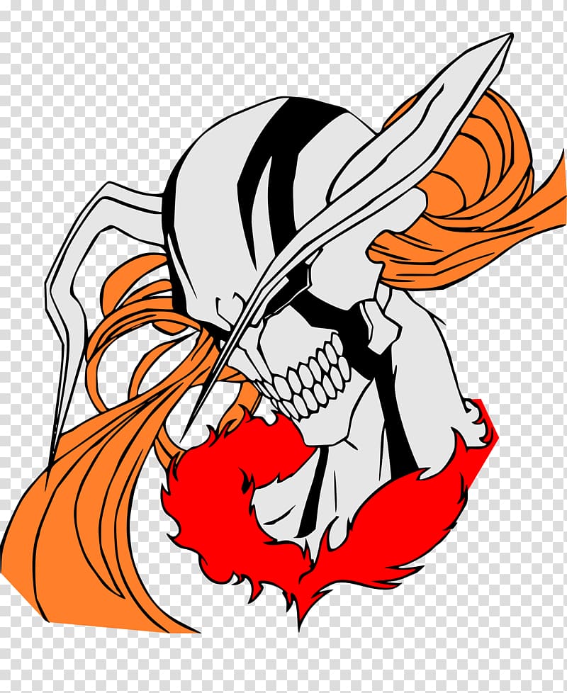 Ichigo Kurosaki Line art Ulquiorra Cifer Drawing Bleach, hollow transparent background PNG clipart