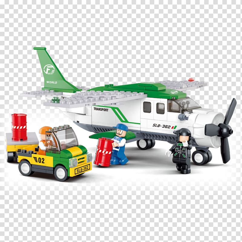 Airplane LEGO Toy block Cargo aircraft, airplane transparent background PNG clipart