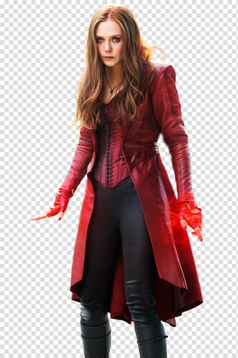 Elizabeth Olsen Wanda Maximoff Quicksilver Captain America: Civil War, Scarlet Witch transparent background PNG clipart