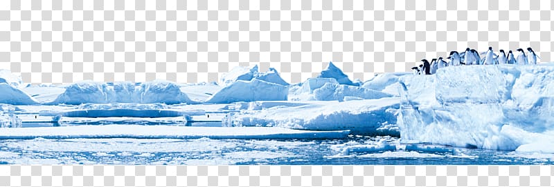Antarctic Glacier Iceberg, Penguins on glacier transparent background PNG clipart