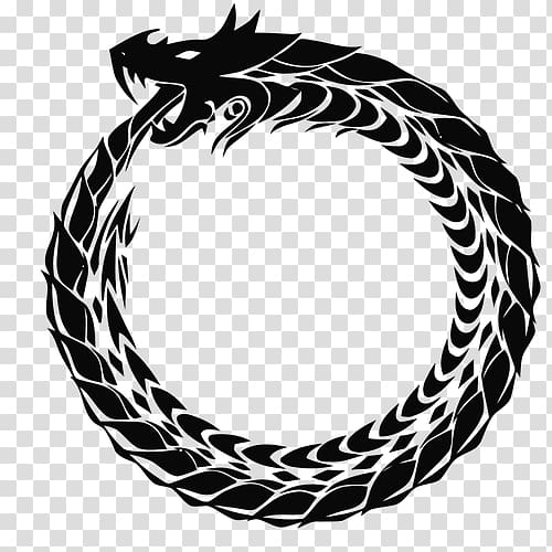 Ouroboros Ghostmasters Symbol Dragon Snake, symbol transparent background PNG clipart