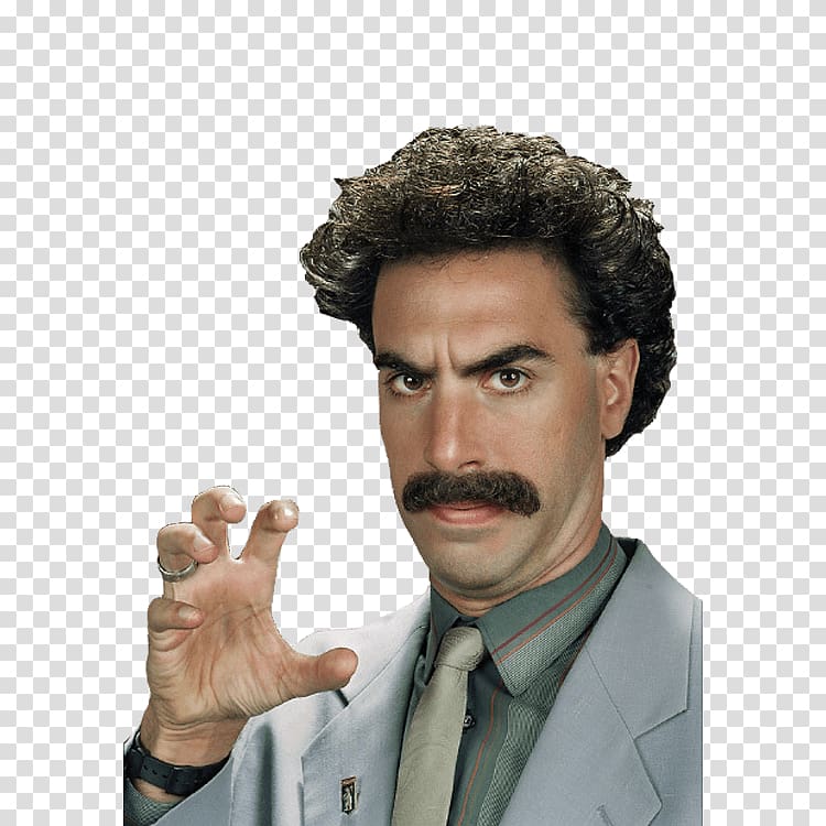 Sacha Baron Cohen Borat Sagdiyev Norman Gunston Ali G, others transparent background PNG clipart