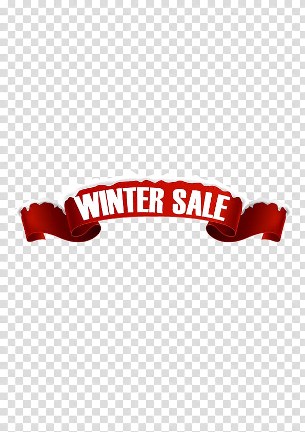 Winter Sales Ribbon transparent background PNG clipart