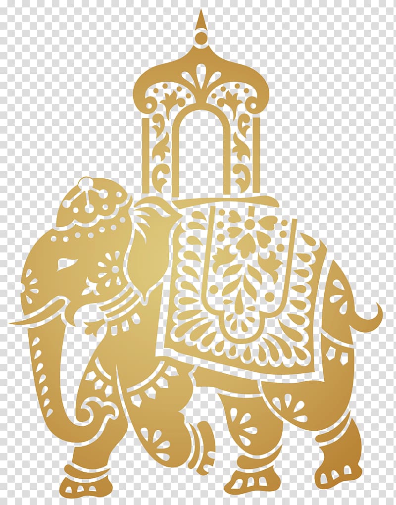brown elephant illustration, India Elephant Pattern, Indian Decoration transparent background PNG clipart